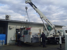 ハンダ槽搬入　重量約３トン！！　